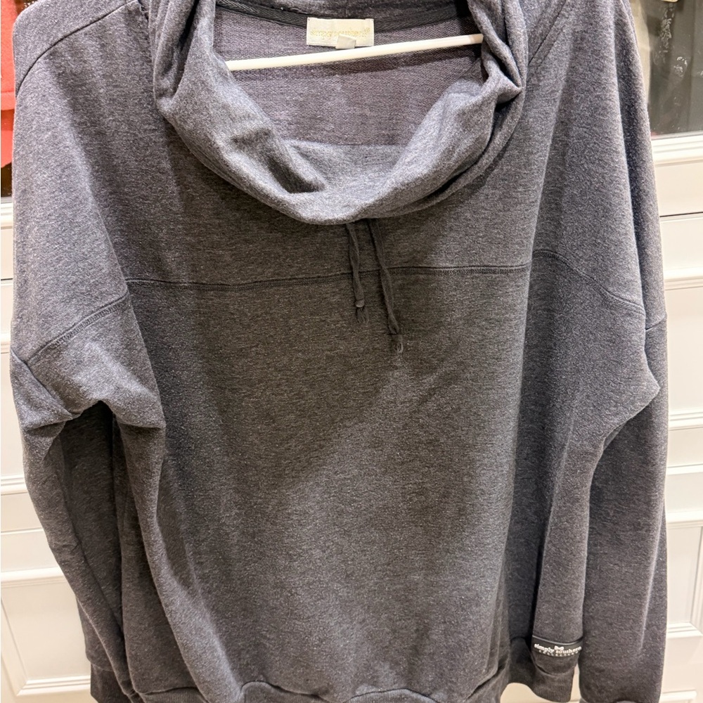 Simply Southern Gray Cowl Neck Pullover